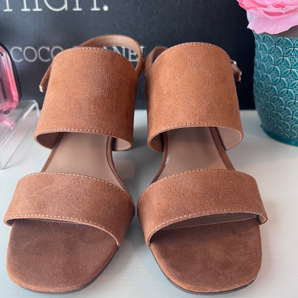 AEROSOLES Women's Brown Suede Sandals - Picture 2 of 5